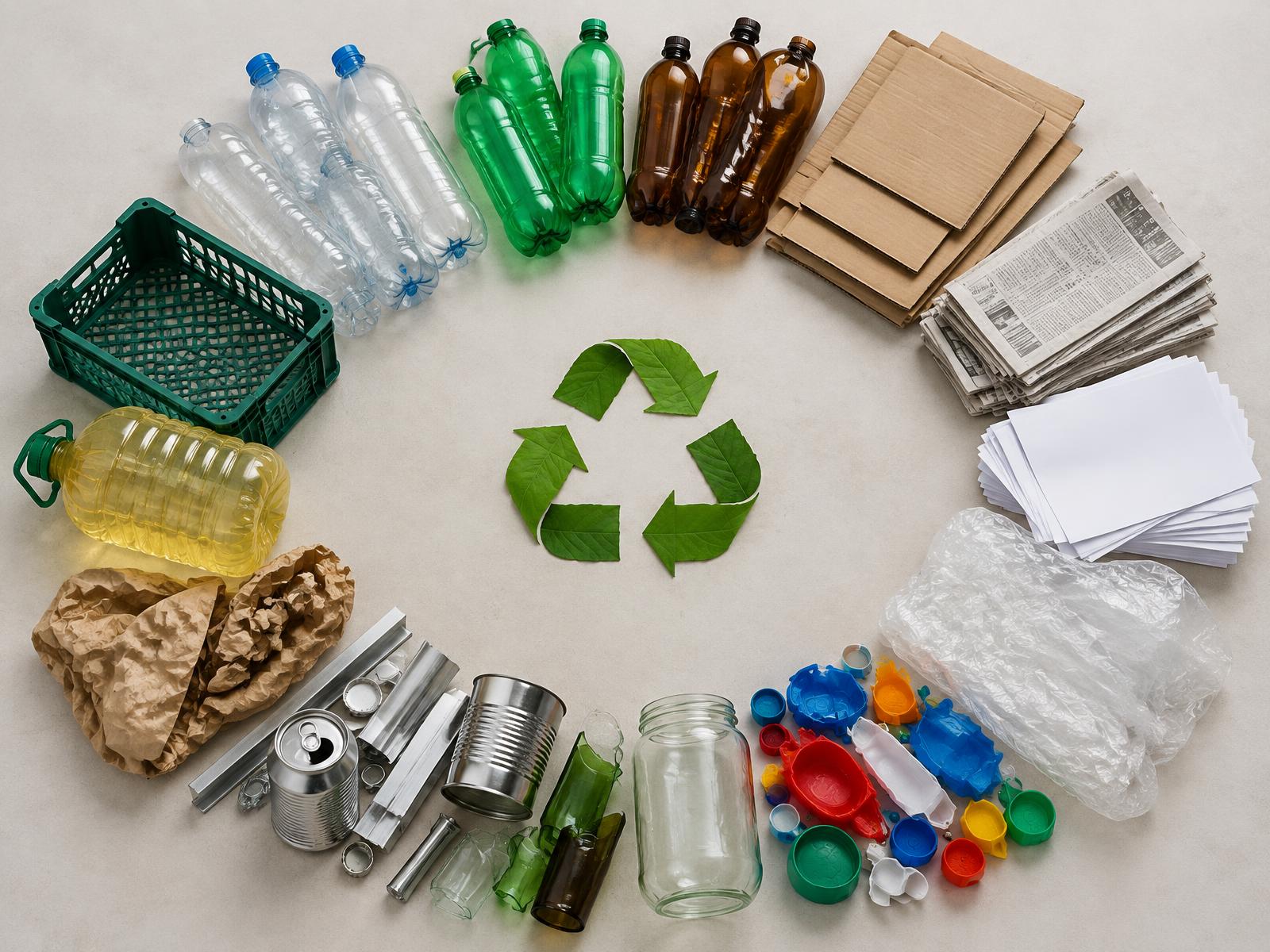 Selección de materiales reciclables que recibe ASORECO